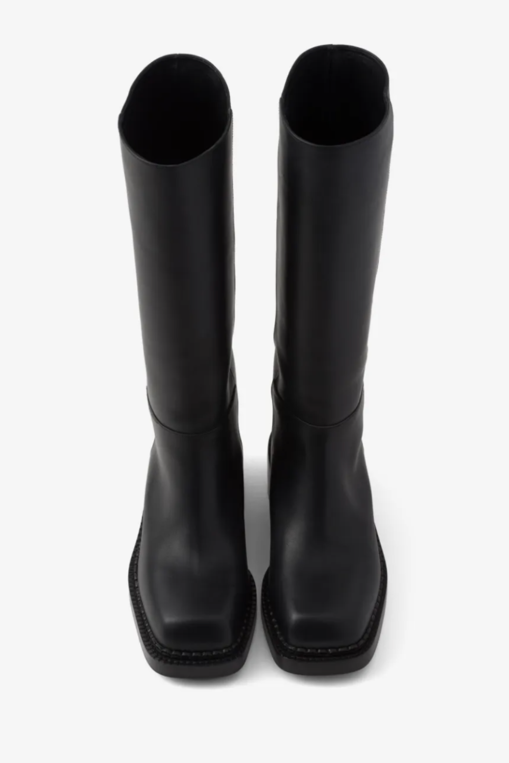 Knee-high 55mm leather boots black