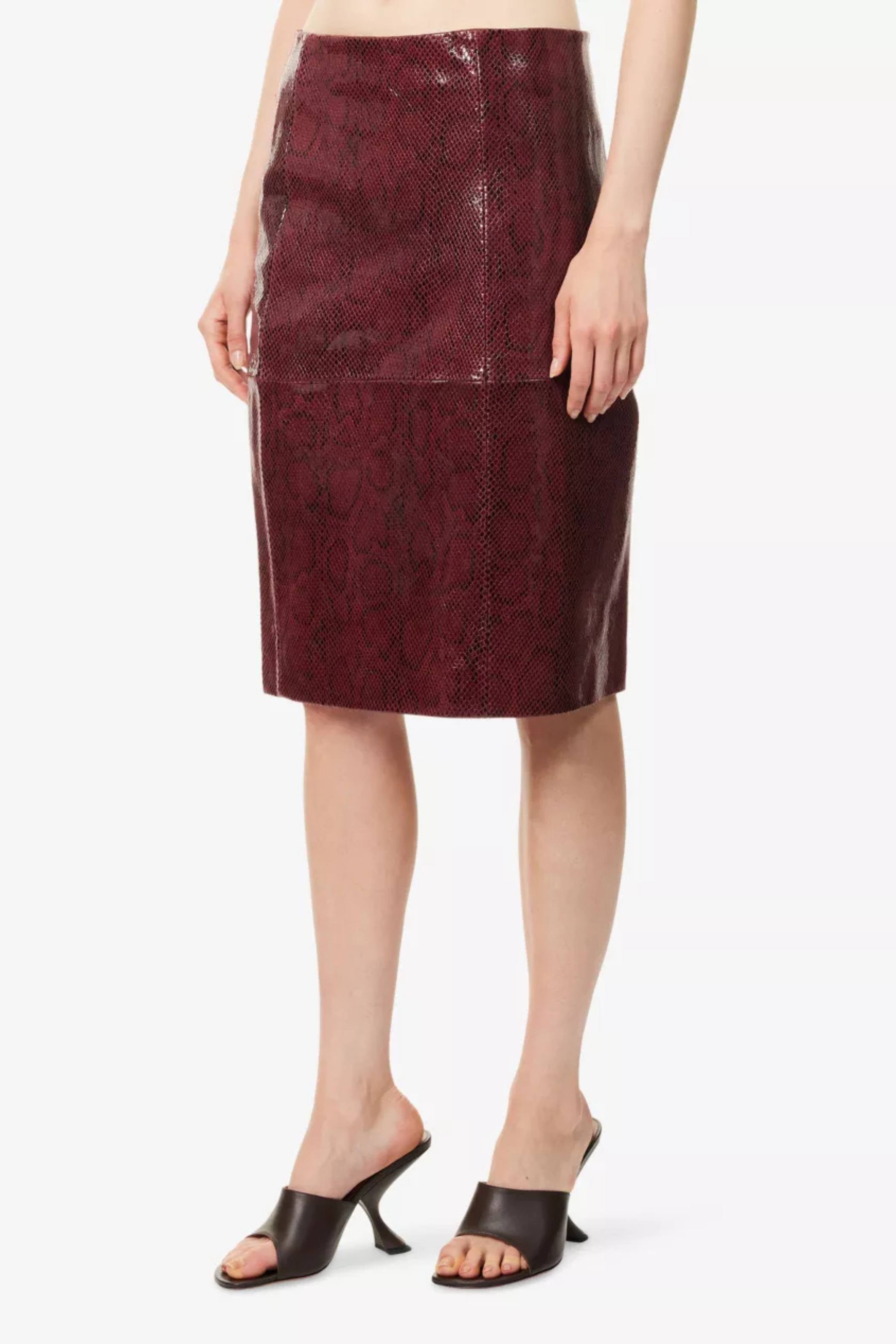Snake leather skirt