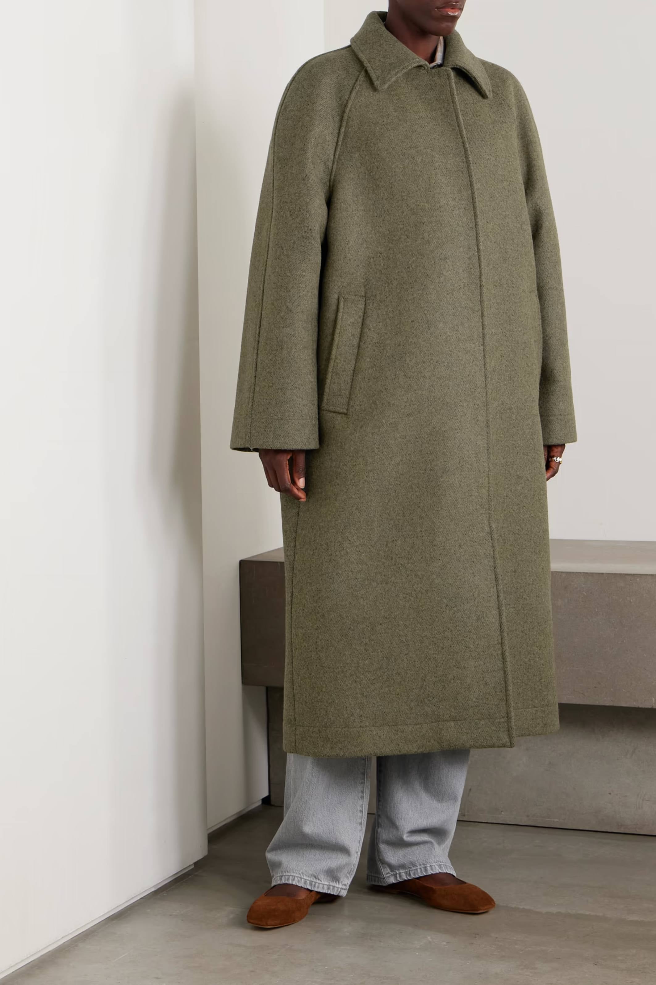Textured wool coat