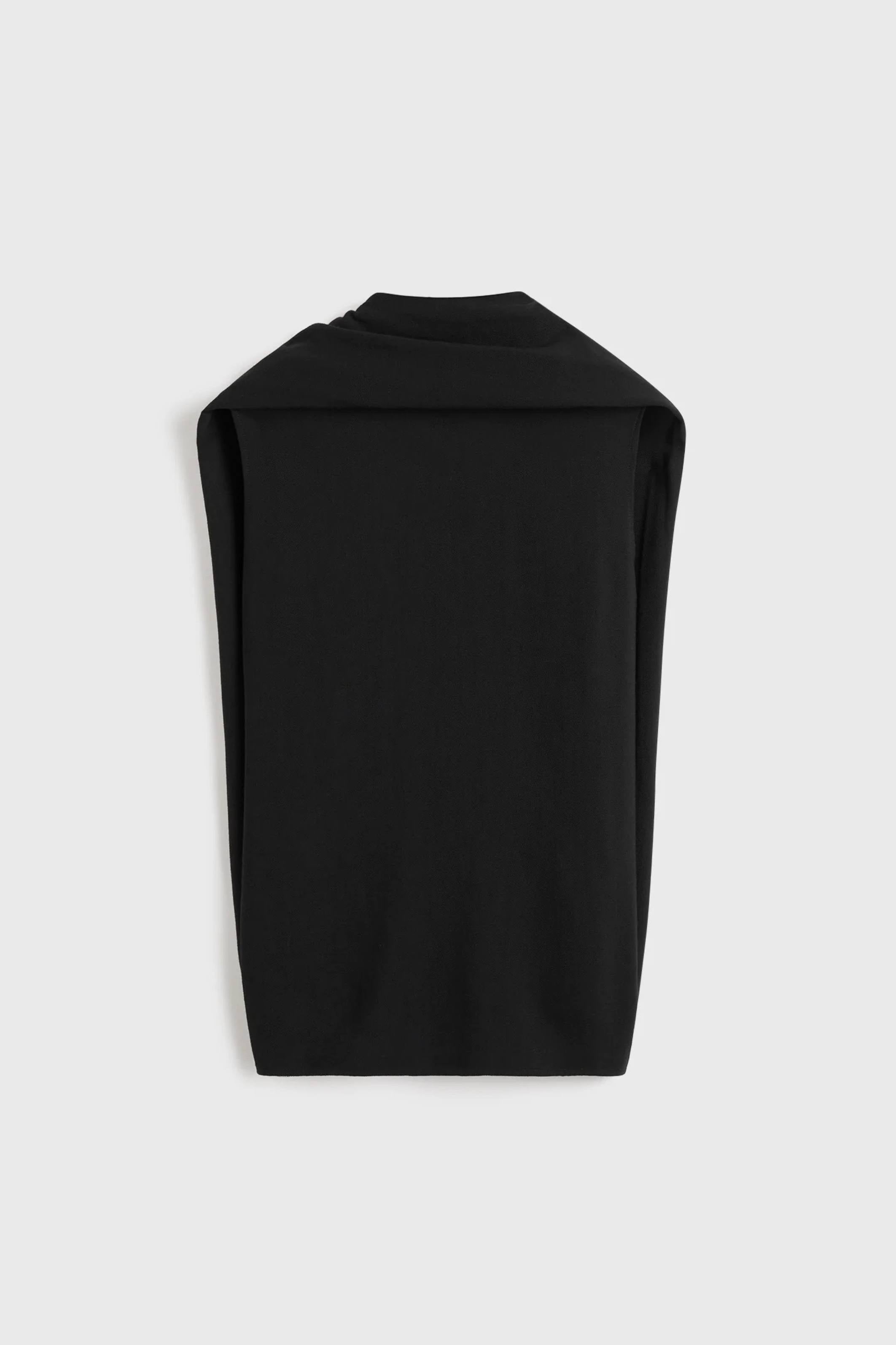 Cocoon cape blouse black