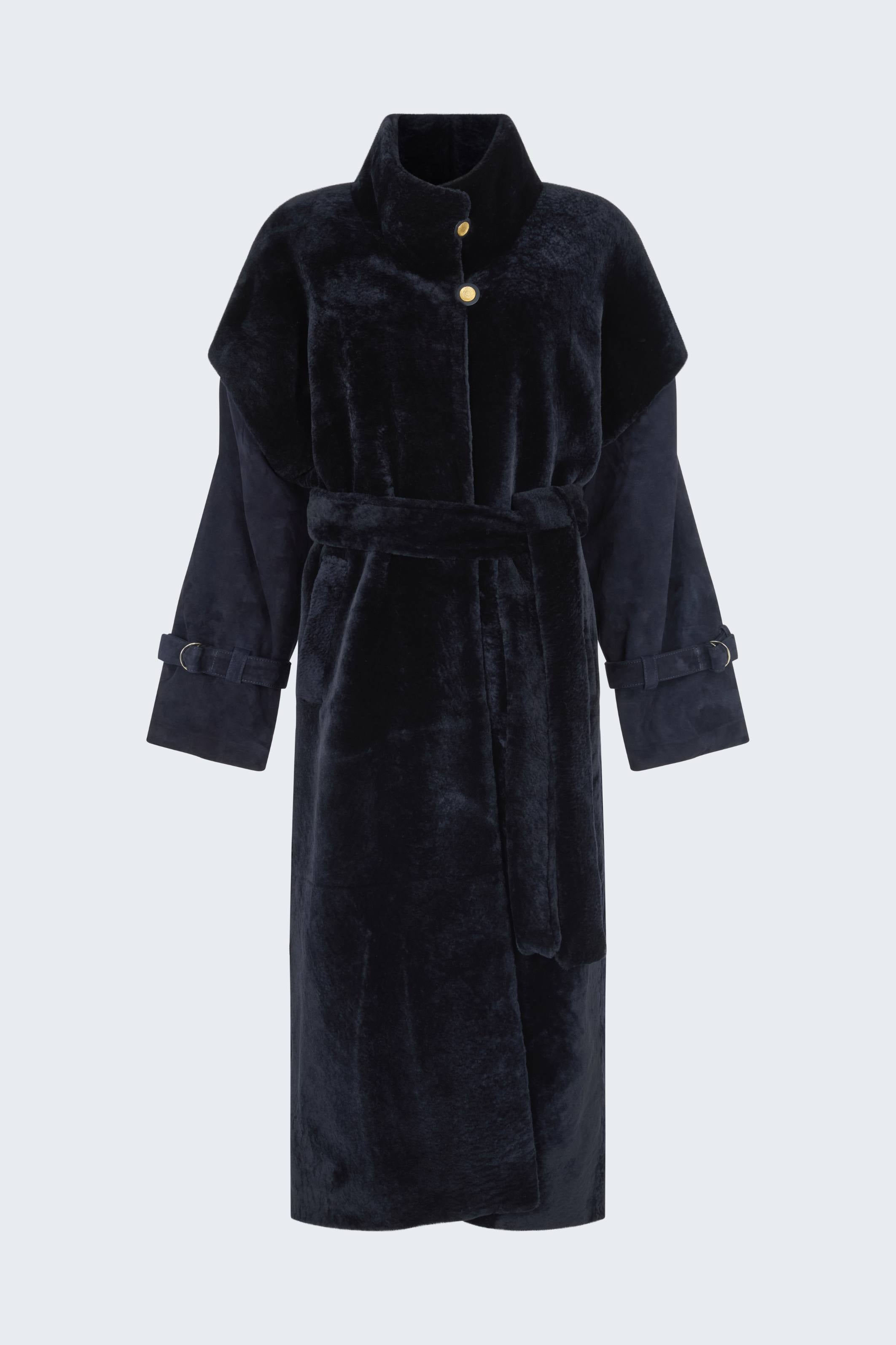 Harper Fur Coat navy