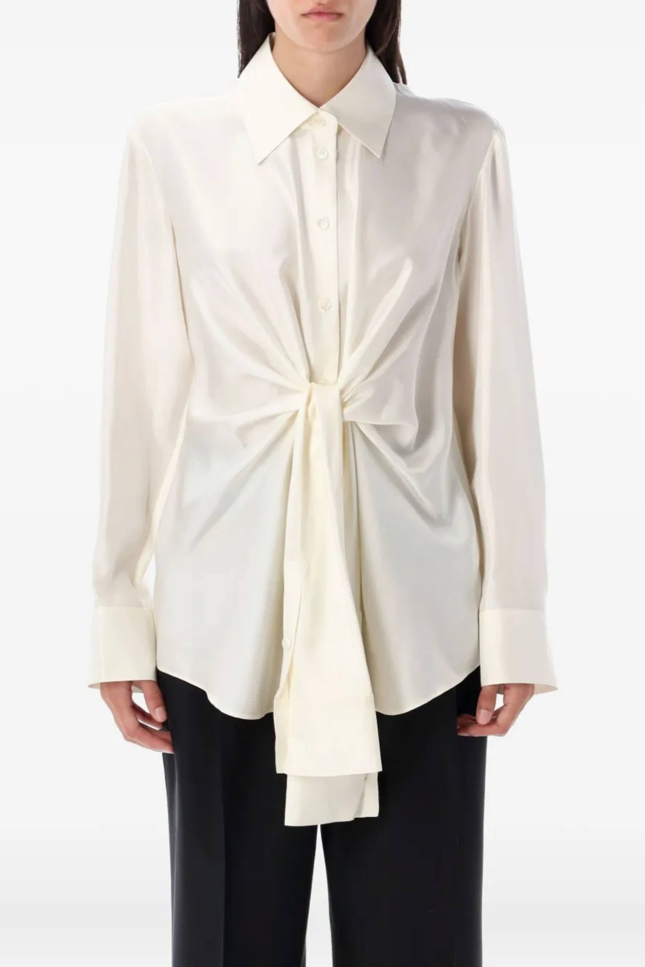 Silk knotted shirt