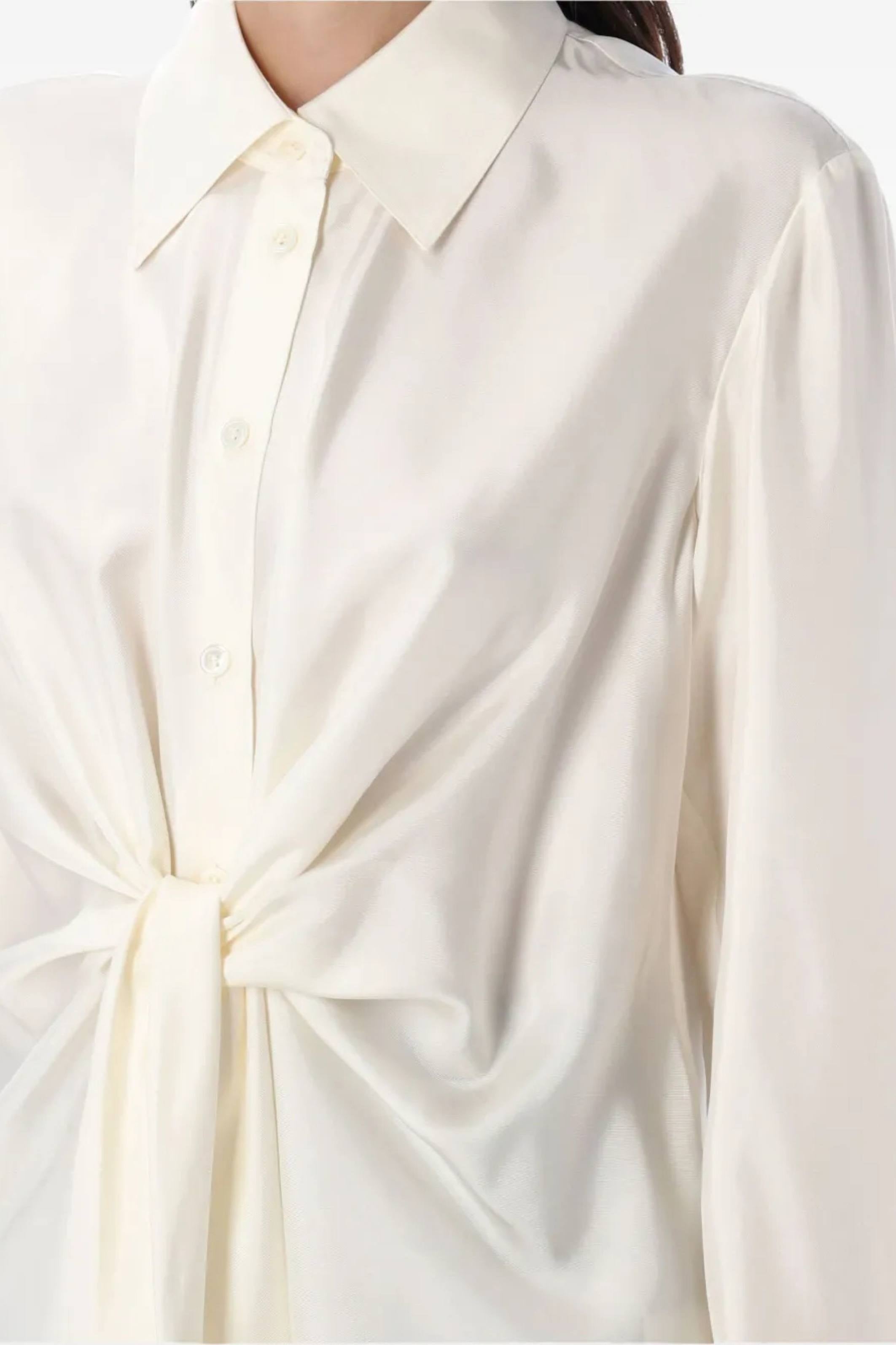 Silk knotted shirt
