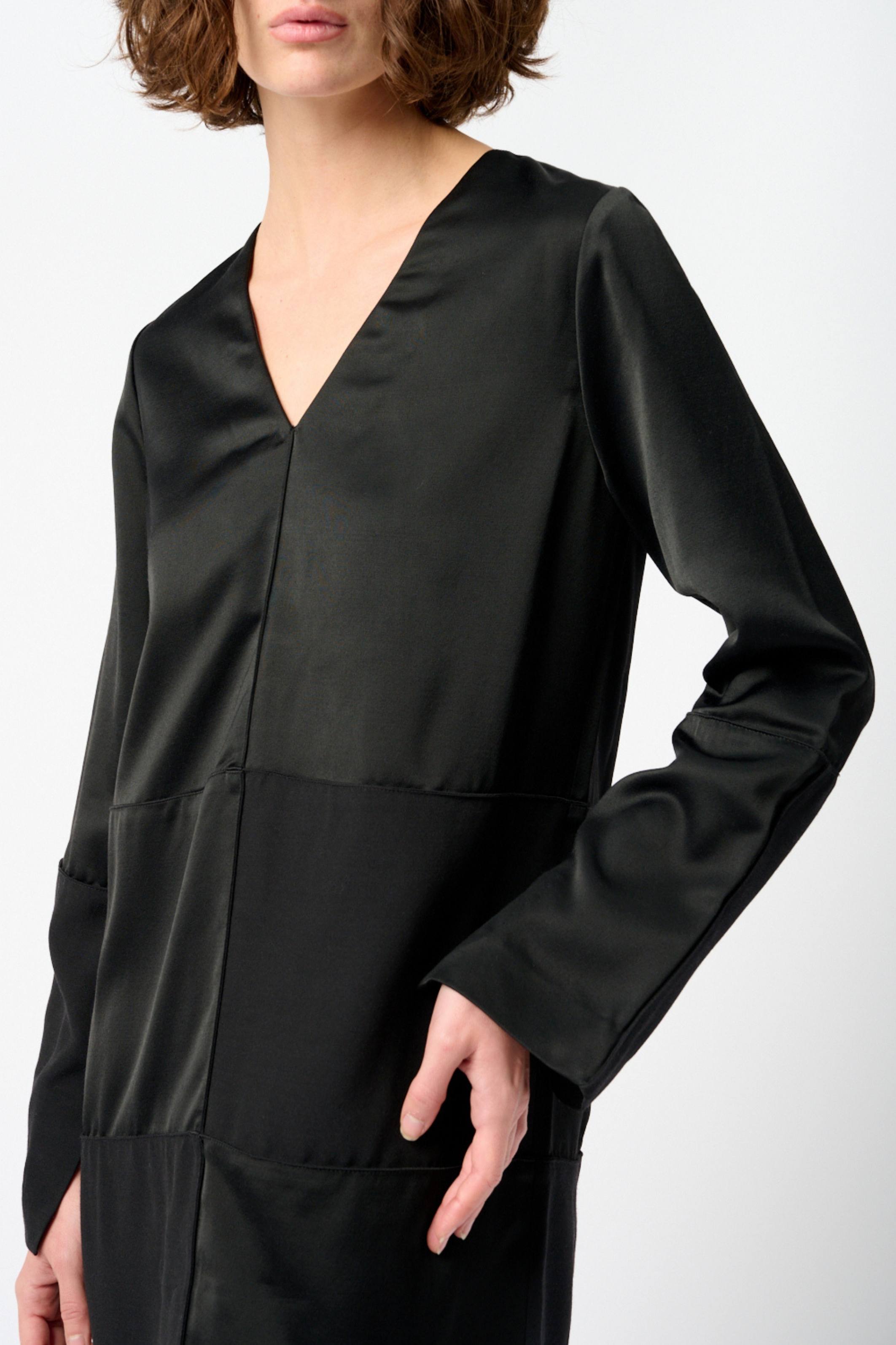 فستان ساتان مرقع