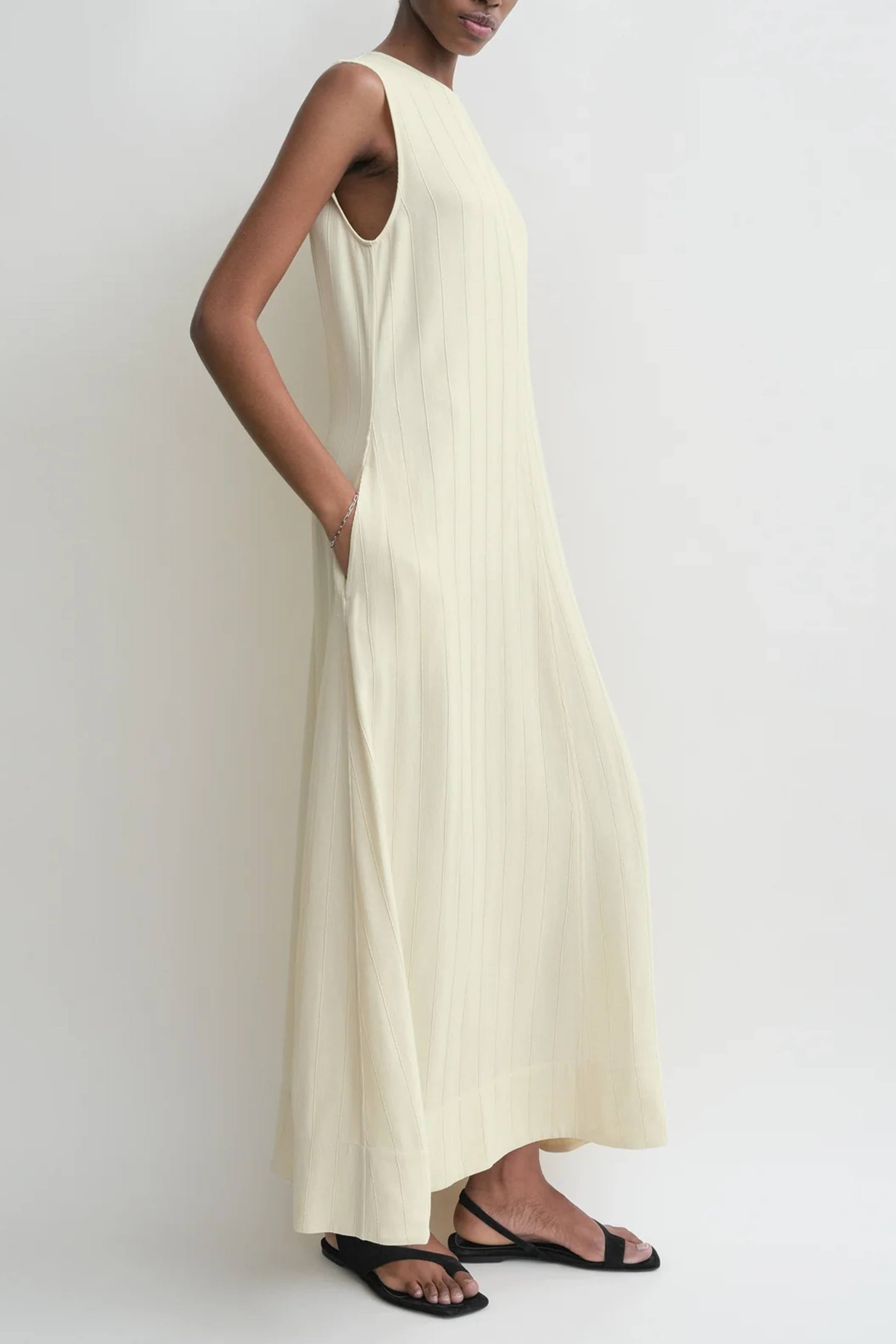 Woven stripe dress