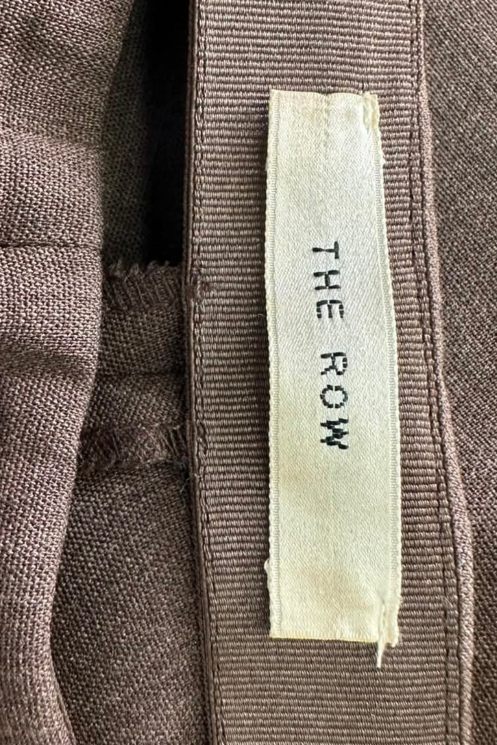 The Row High-Rise Tapered Trousers Brown Wool