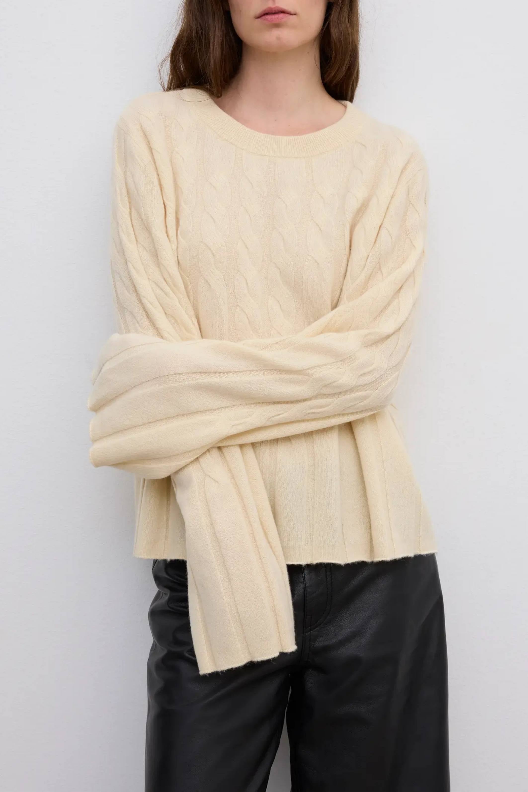 Faded Cable Knit Jumper - Bessette