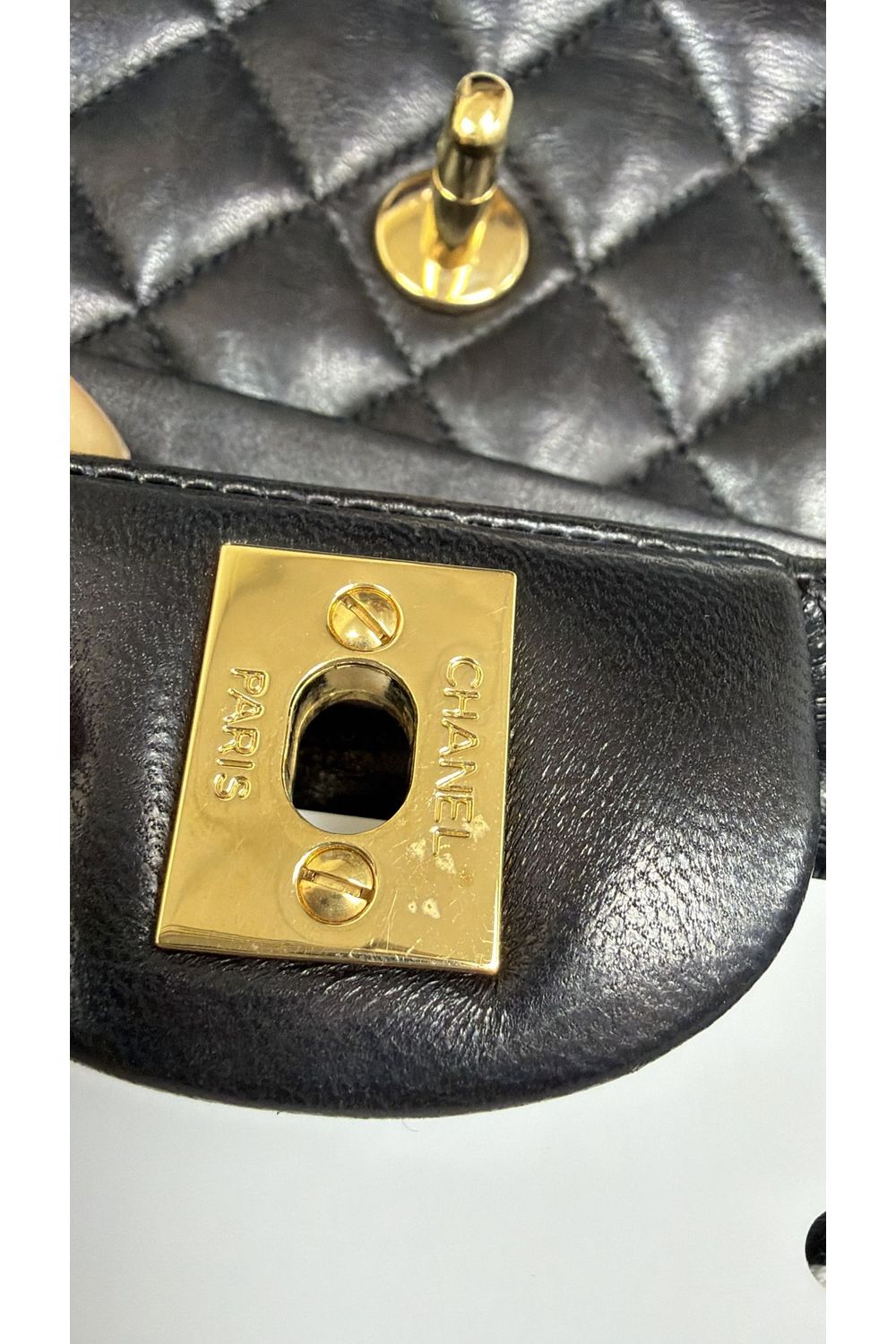 Chanel Medium Classic Double-Flap Shoulder Bag in Black Lamb Leather