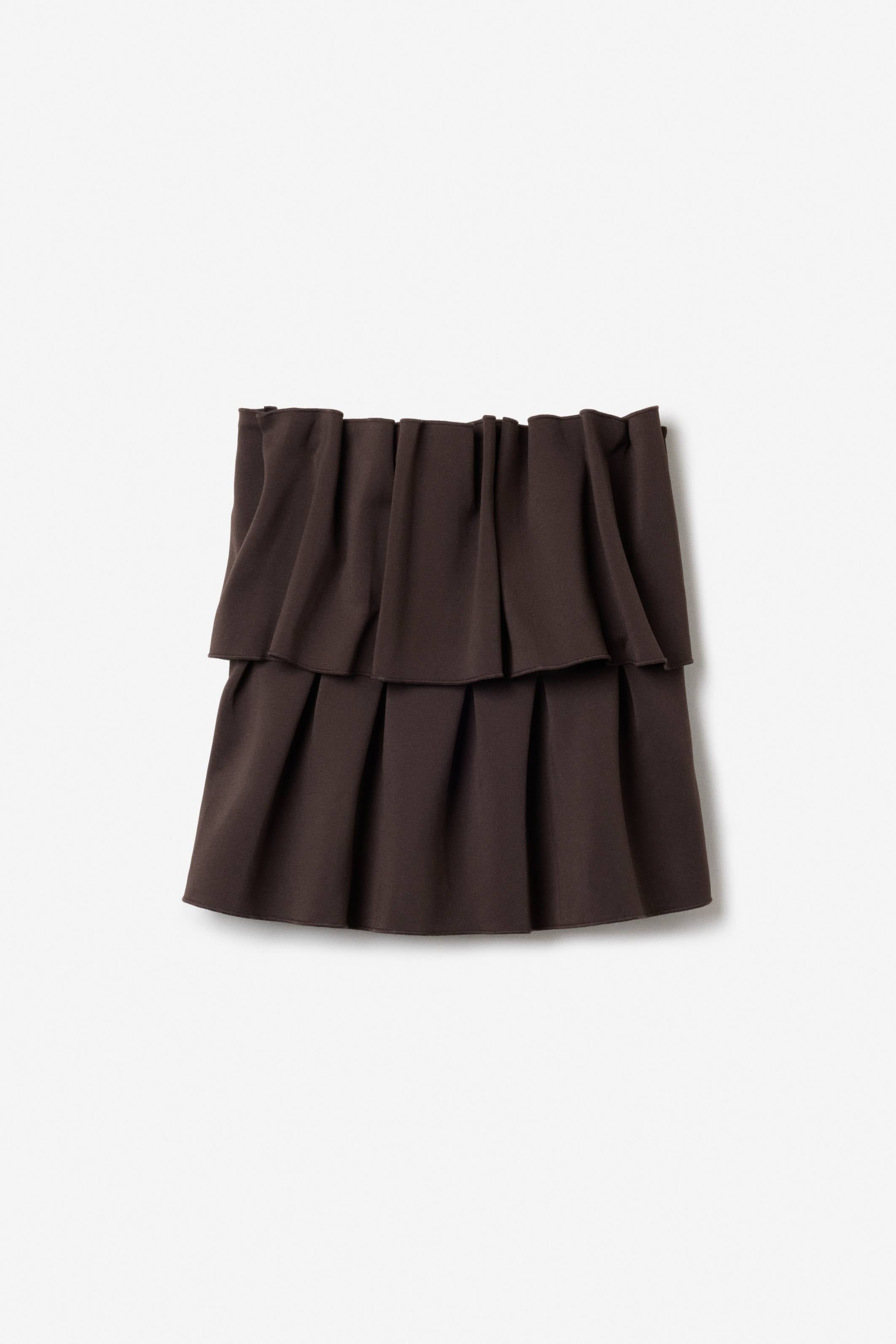 Sculpted Tube Top Brown - Bessette
