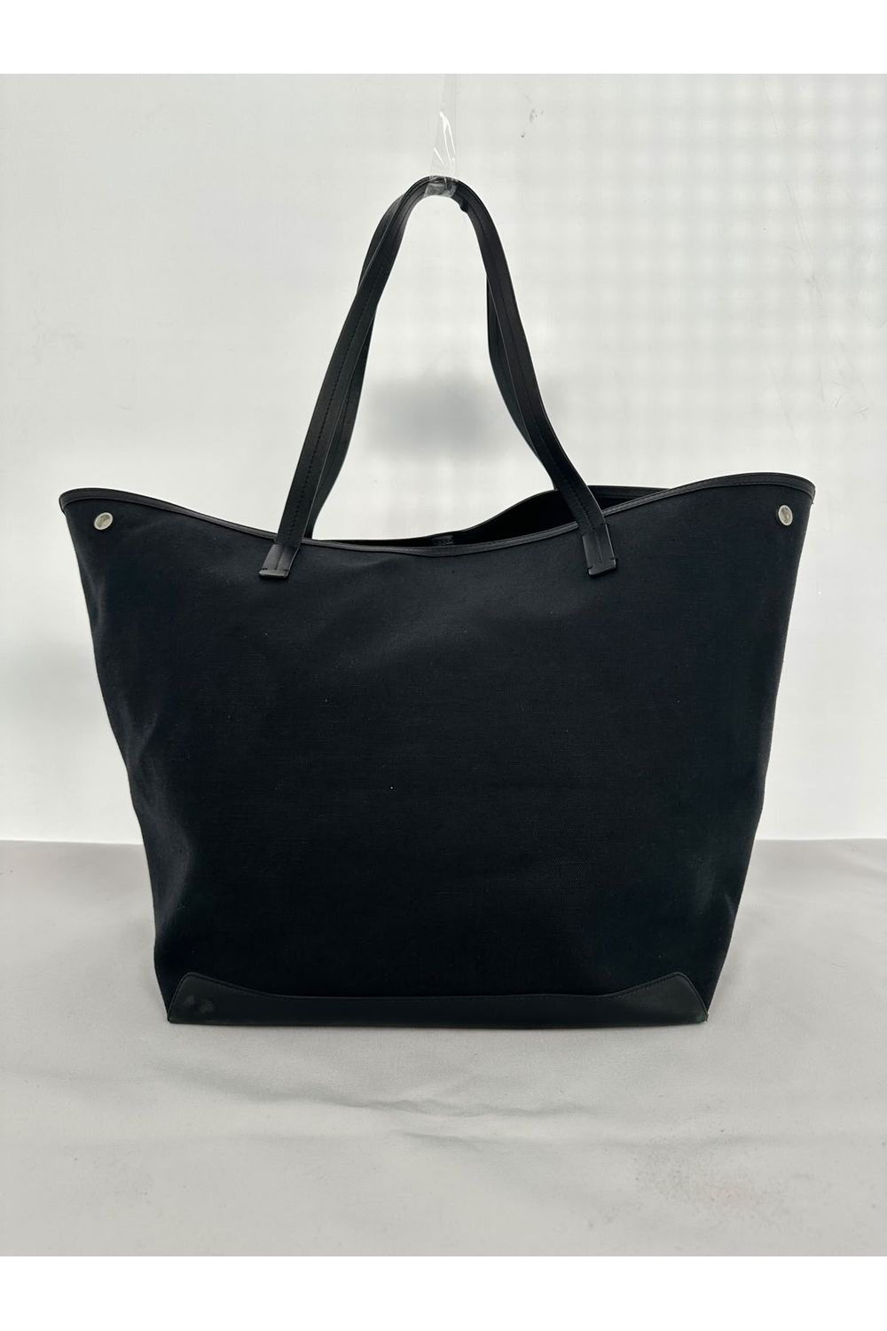 The Row Park Tote Three Canvas Tote Bag in Black Nylon Canvas