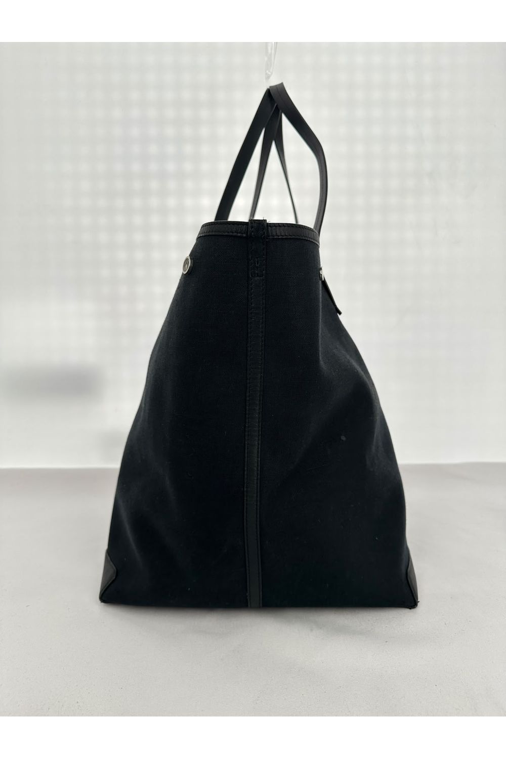 The Row Park Tote Three Canvas Tote Bag in Black Nylon Canvas