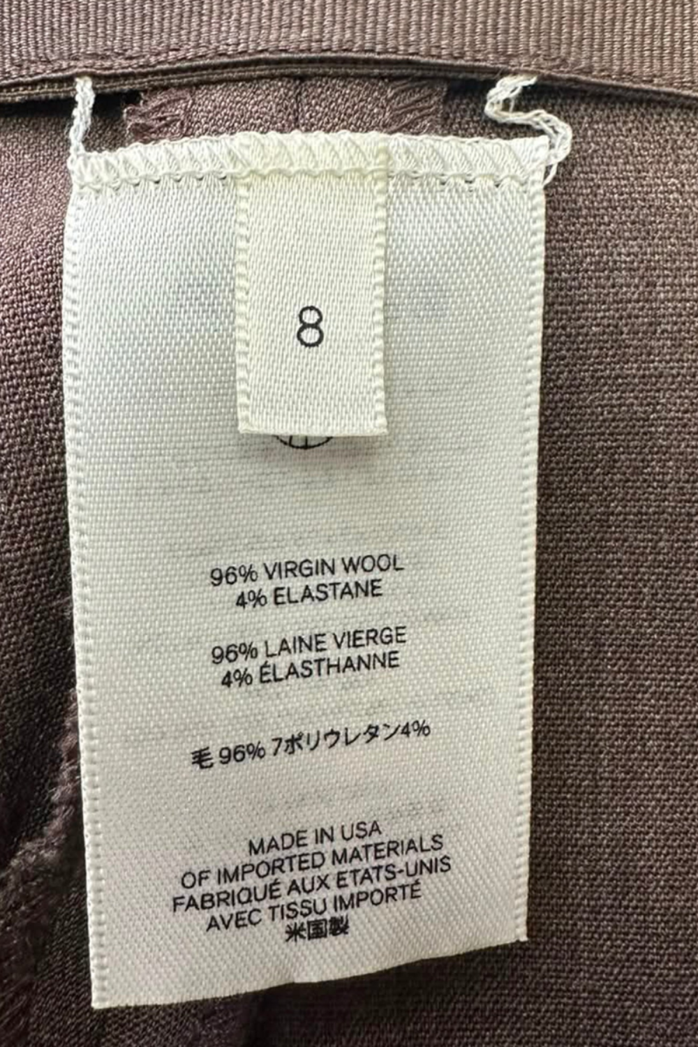 The Row High-Rise Tapered Trousers Brown Wool