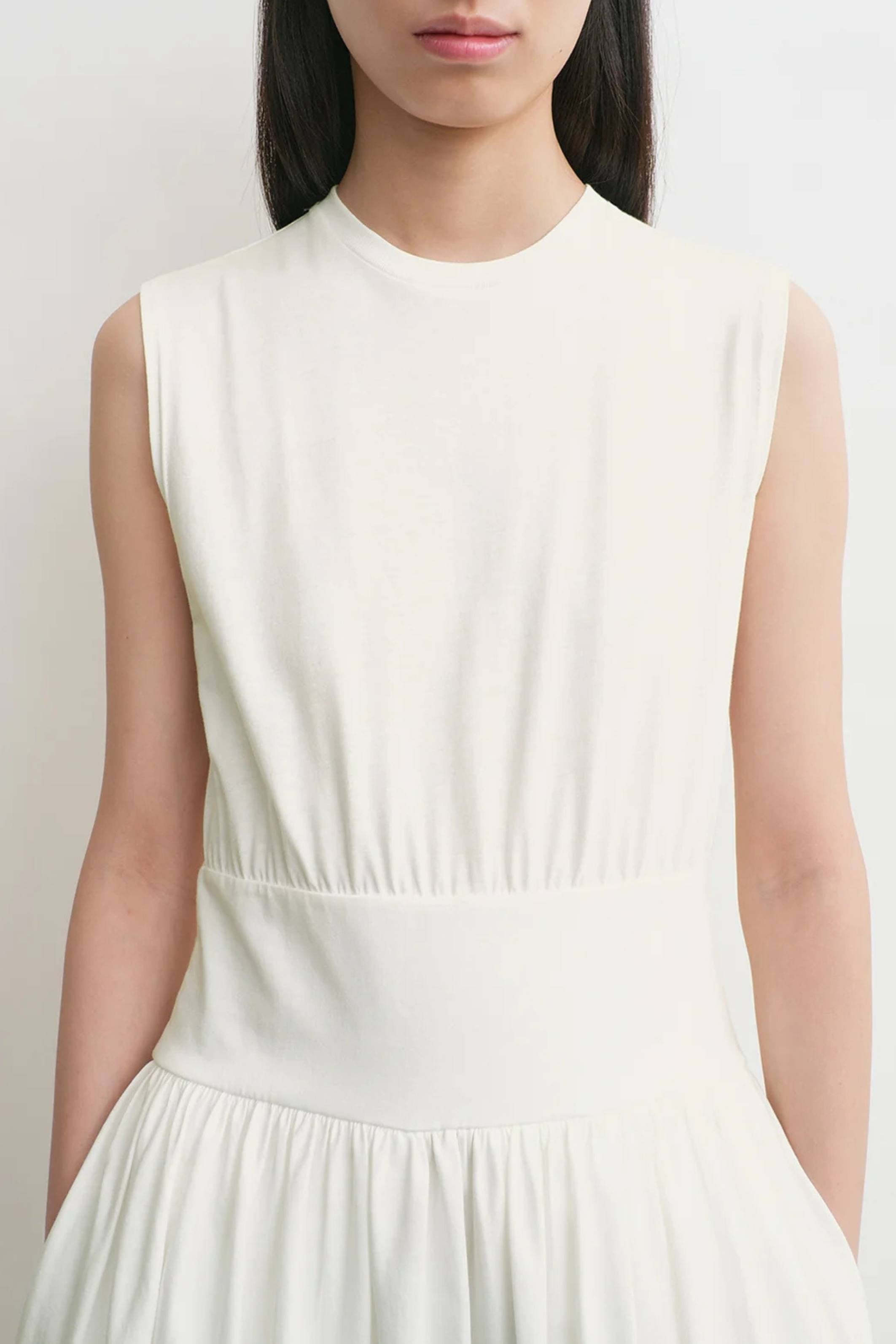 Sleeveless cotton tee dress