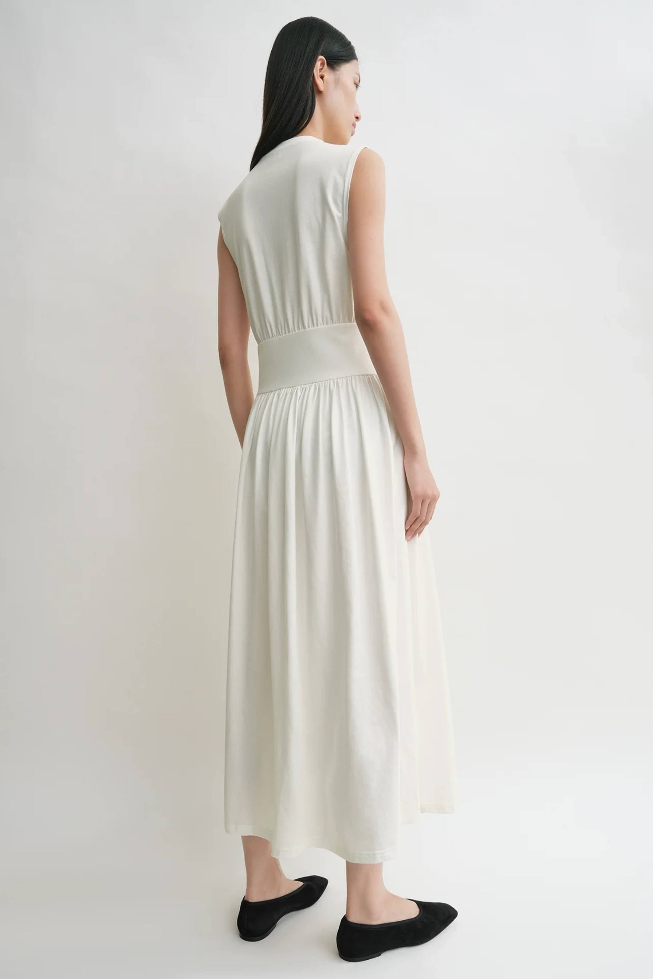 Sleeveless cotton tee dress