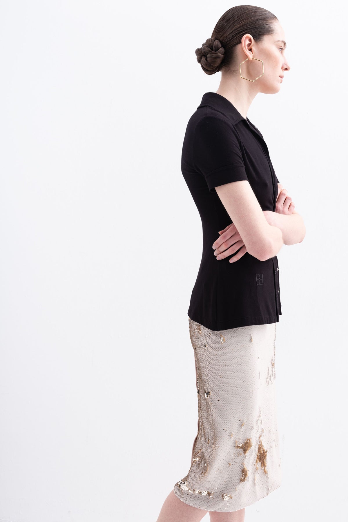 T BLOUSE (black) - Bessette