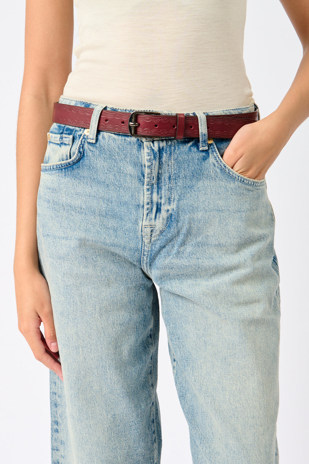 The Embossed Leather Belt
