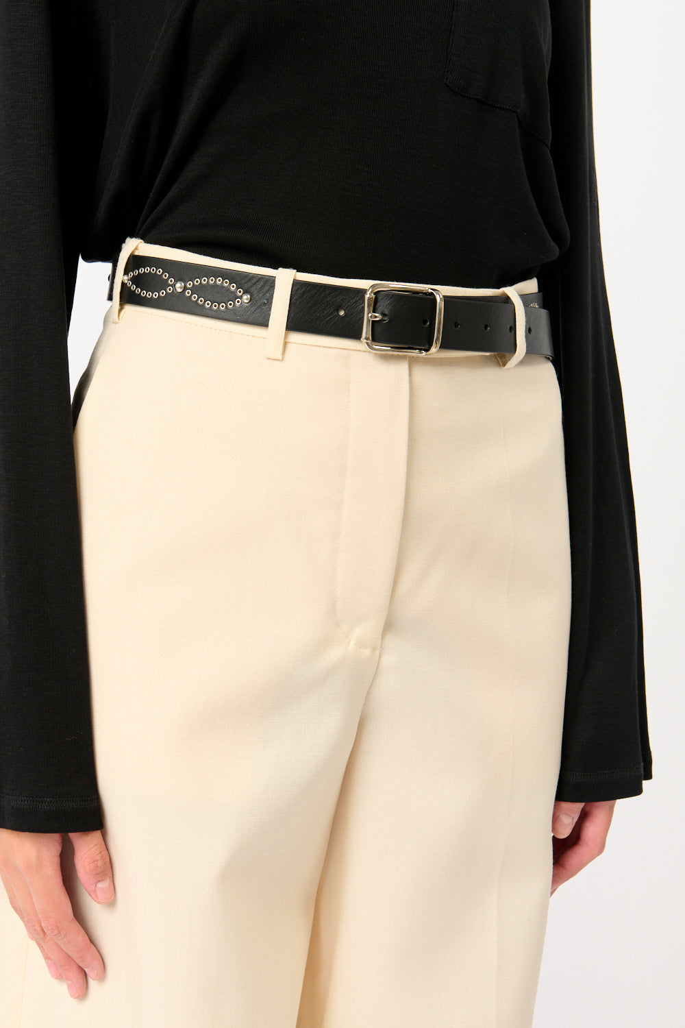Embellished Leather Belt