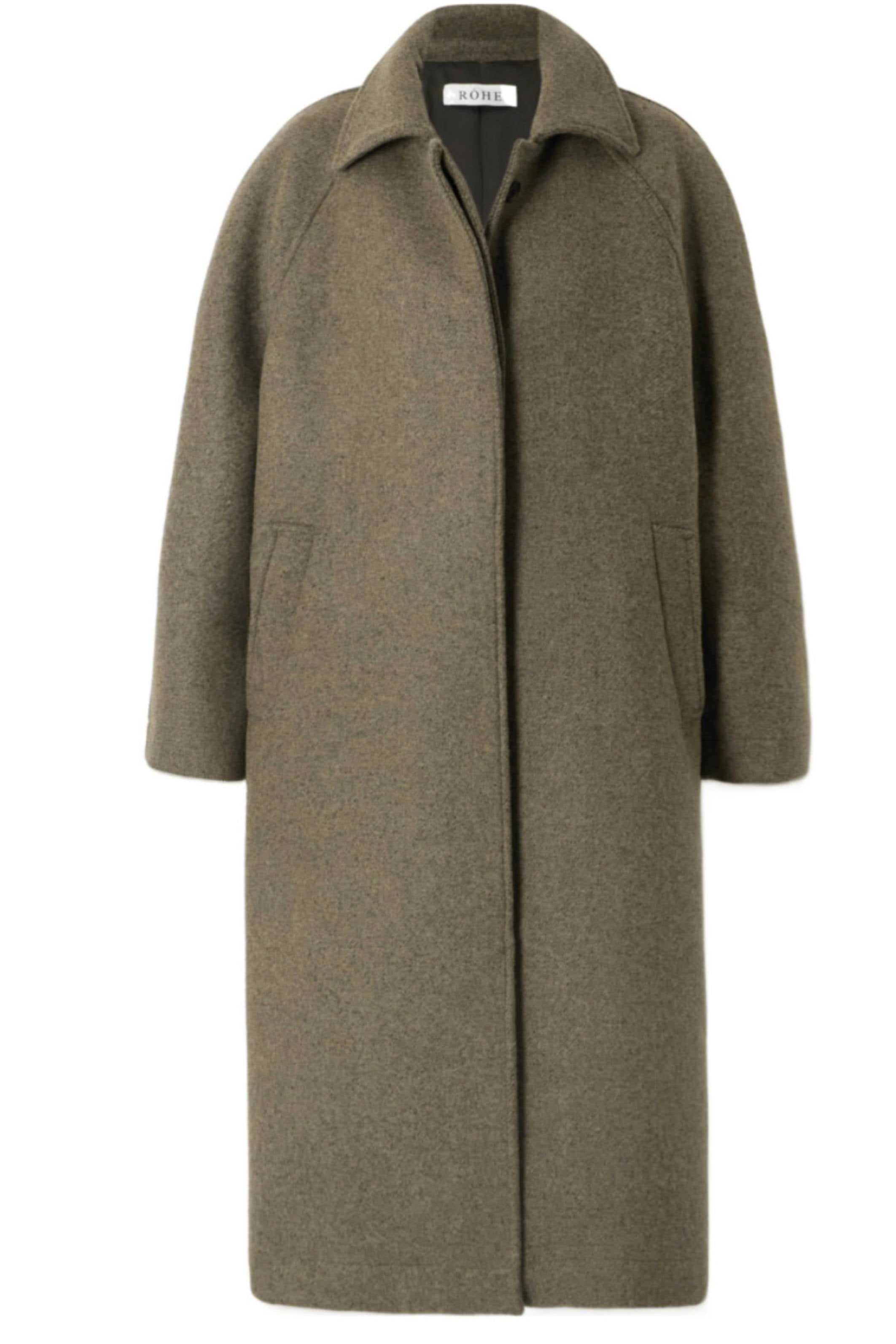 Textured wool coat