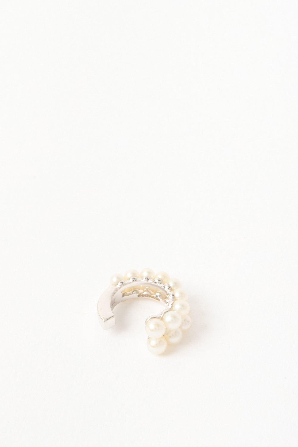 Жемчужные двойные серьги-каффы