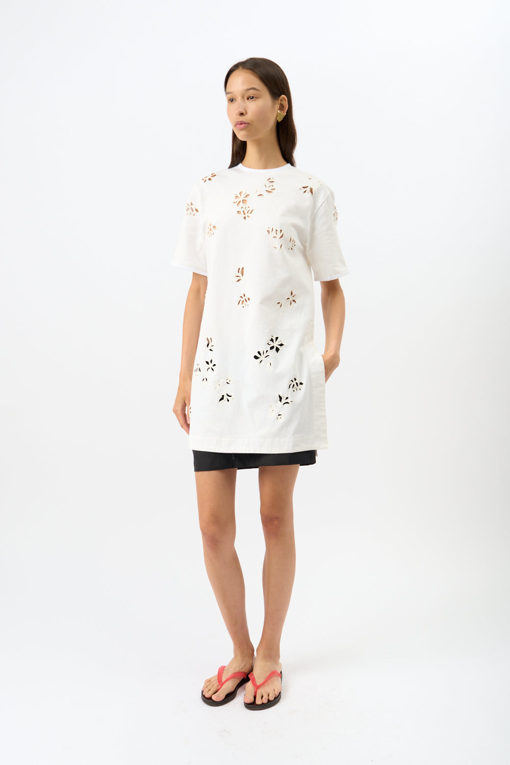 T-shirt brodé Jil Sander