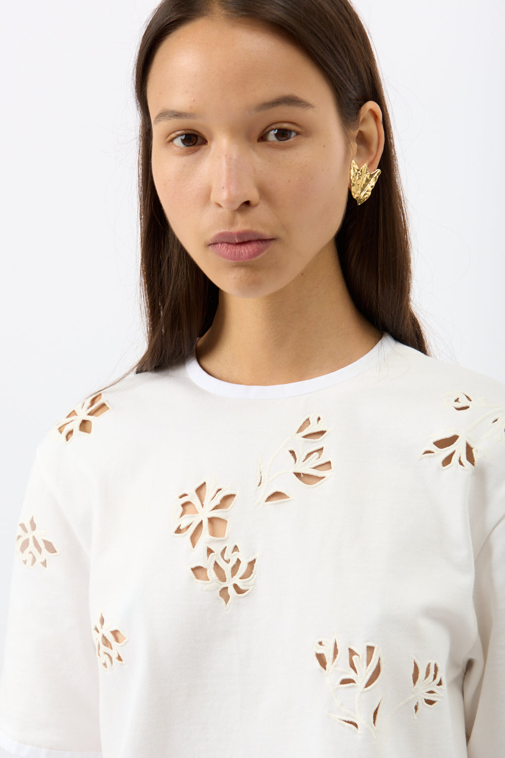 T-shirt brodé Jil Sander
