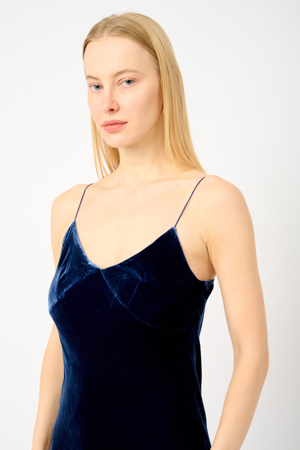 Alberta Kleid Samt Mitternacht