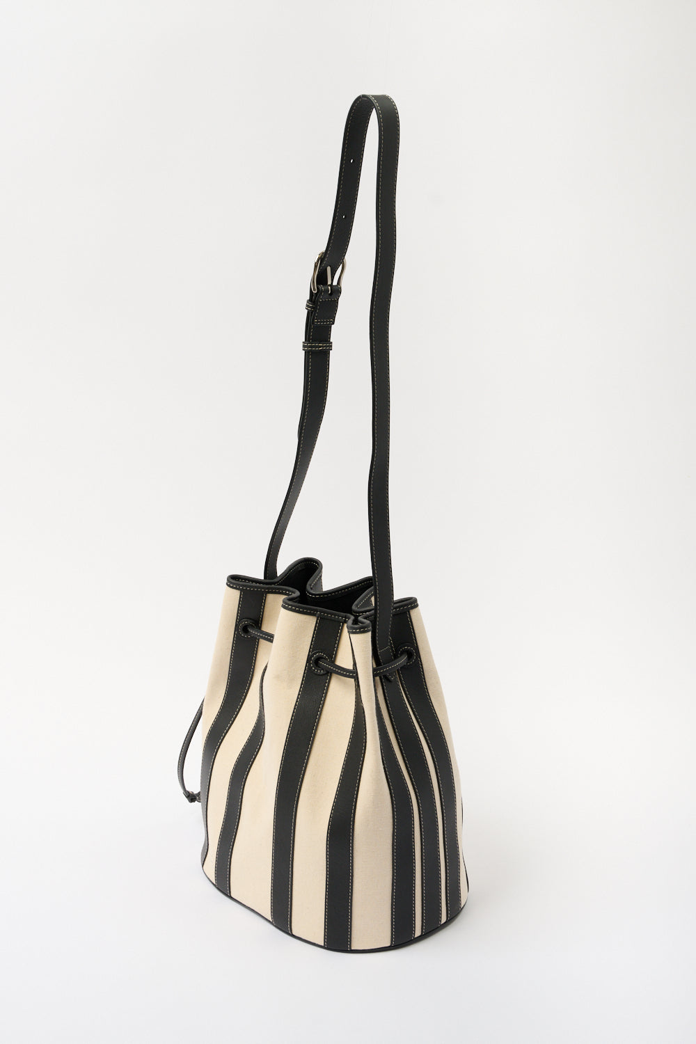 The Extra Large Drawstring in Striped Canvas