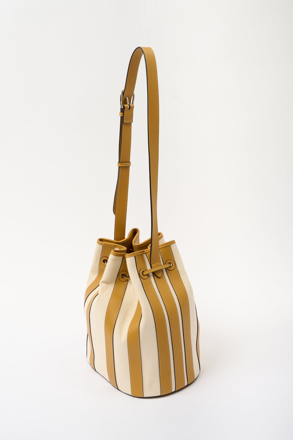 The Extra Large Drawstring in Striped Canvas