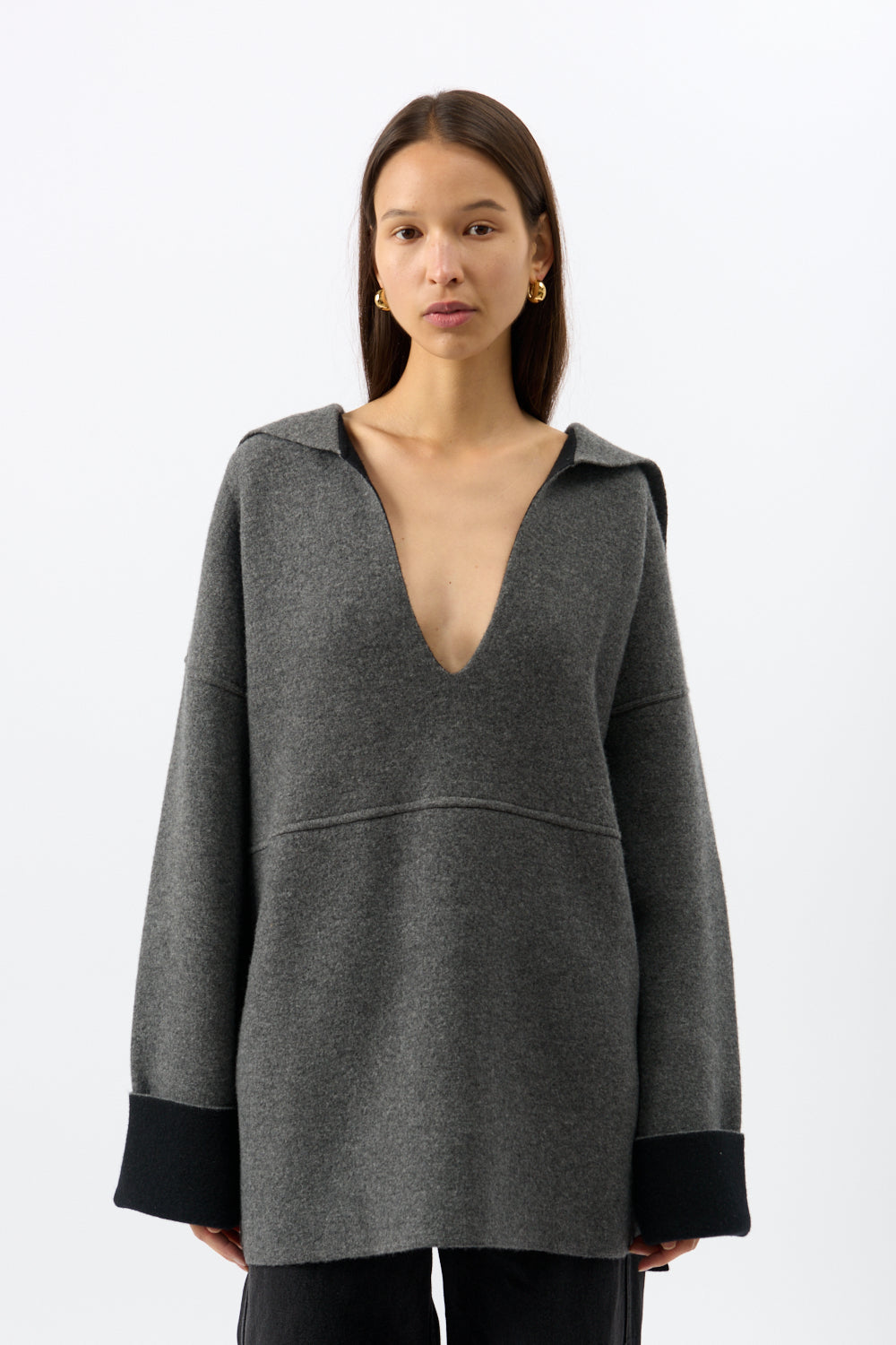 Jil Sander Sailor Collar Knitted Top - Bessette