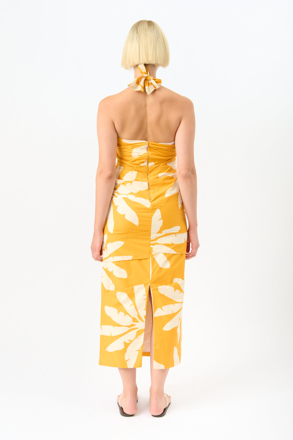 Johanna Ortiz Chiricahua Printed Halter Twist-Front Maxi Dress - Bessette