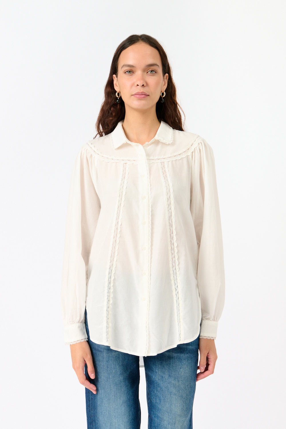 Lace Trim Blouse