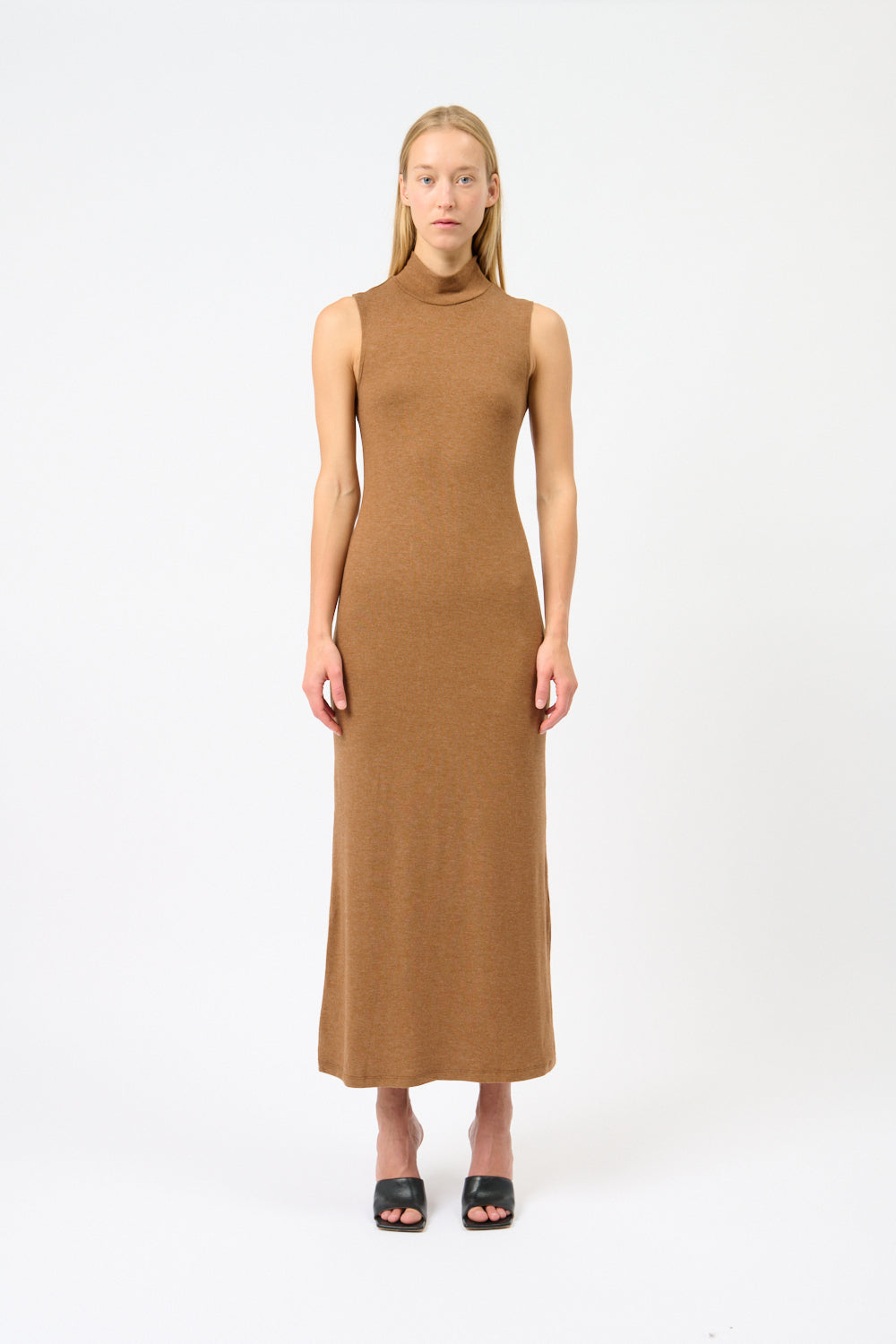LESET Lauren Sleeveless Turtleneck Maxi Dress