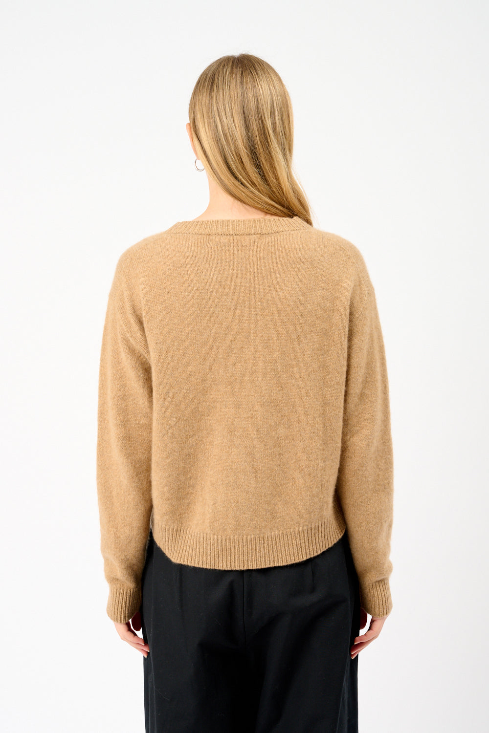 The Elder Statesman Boxy Cardigan Camel för kvinnor