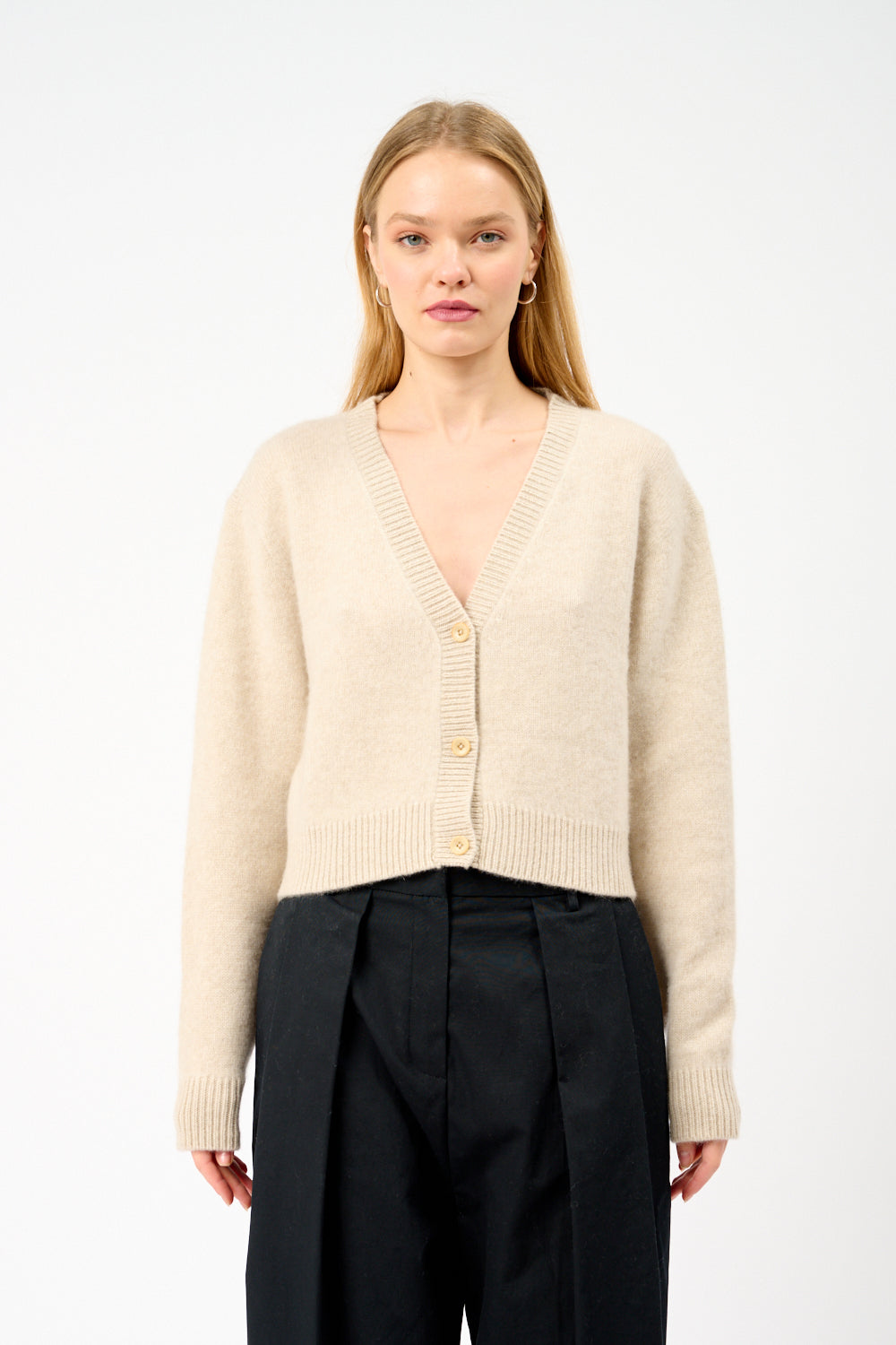 The Elder Statesman ベージュ カシミヤカーディガンXS The Elder Statesman ベージュ カシミヤカーディガンXS The Elder