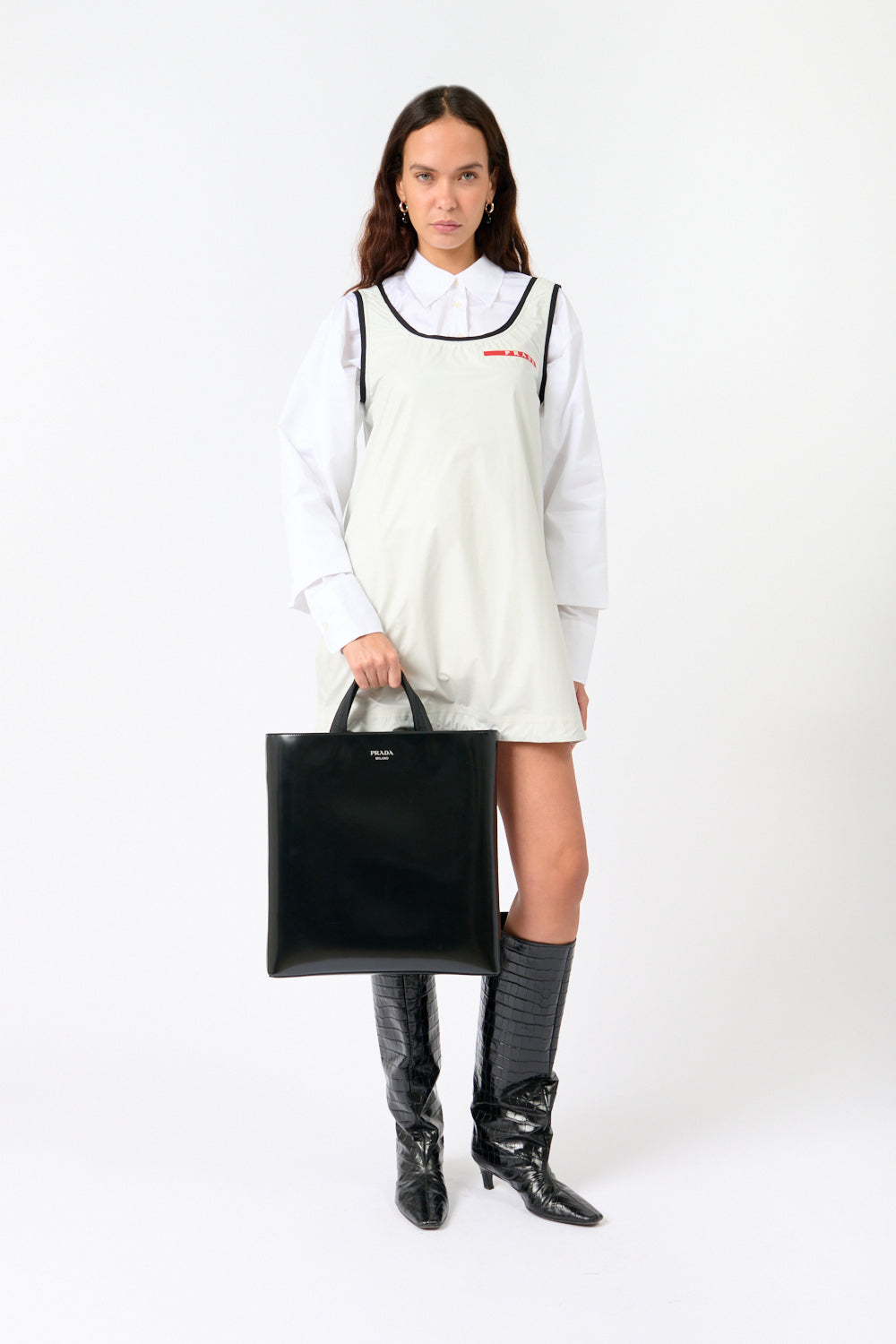White Nylon Dress