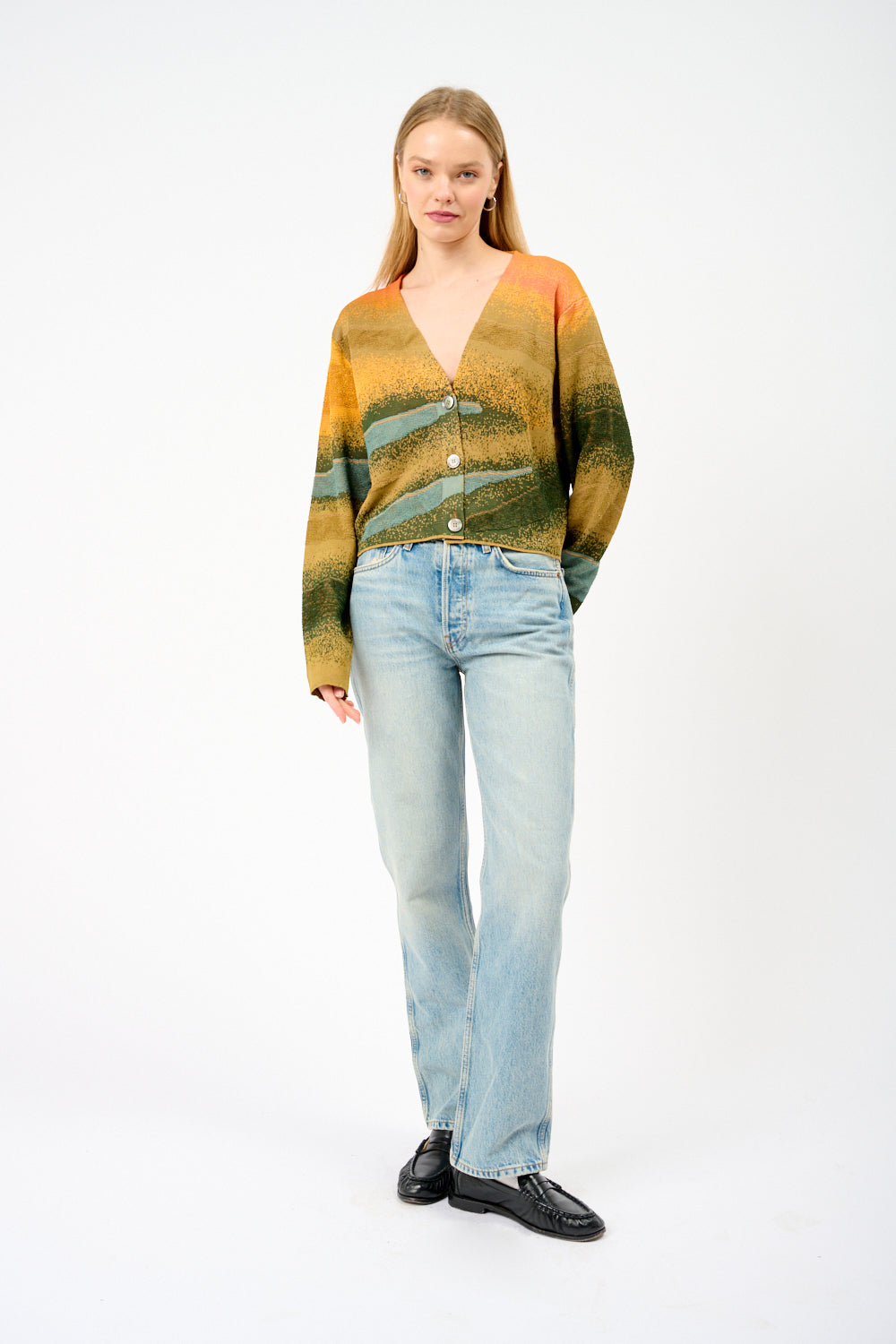 Cardigan en jauge fine