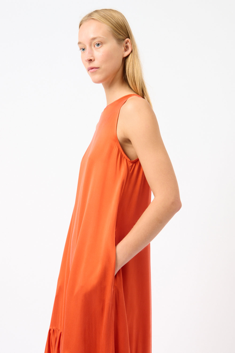 Rhea Silk Charmeuse Midi Dress