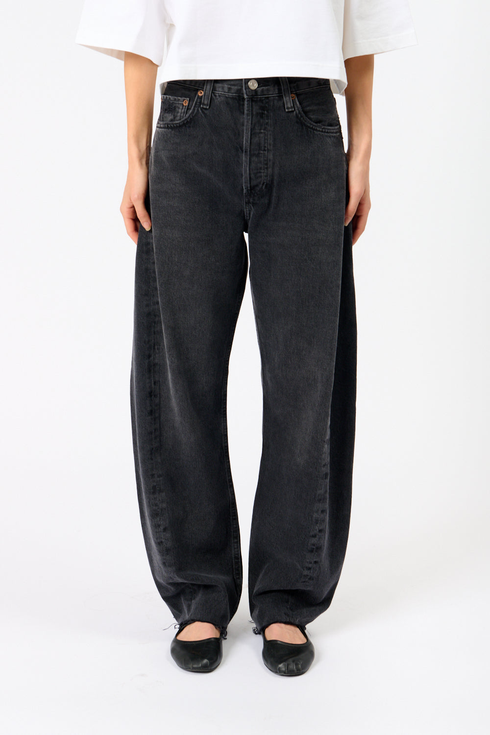 AGOLDE Luna Barrel-Leg Jeans - Bessette