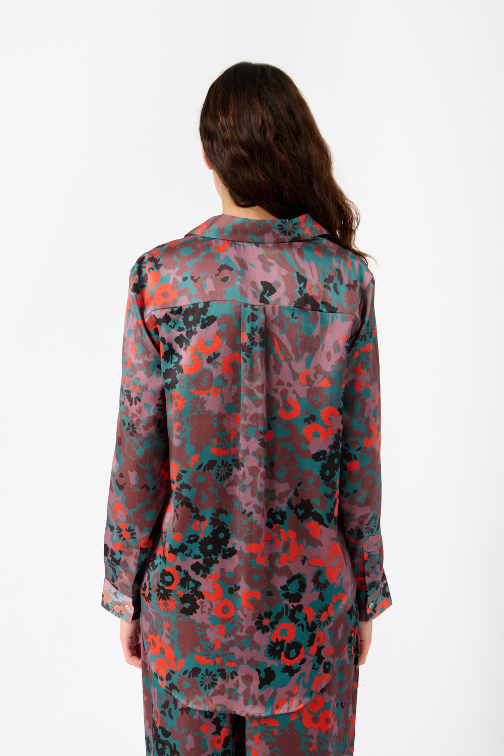 London PJ Shirt in Silk Charmeuse - Bessette