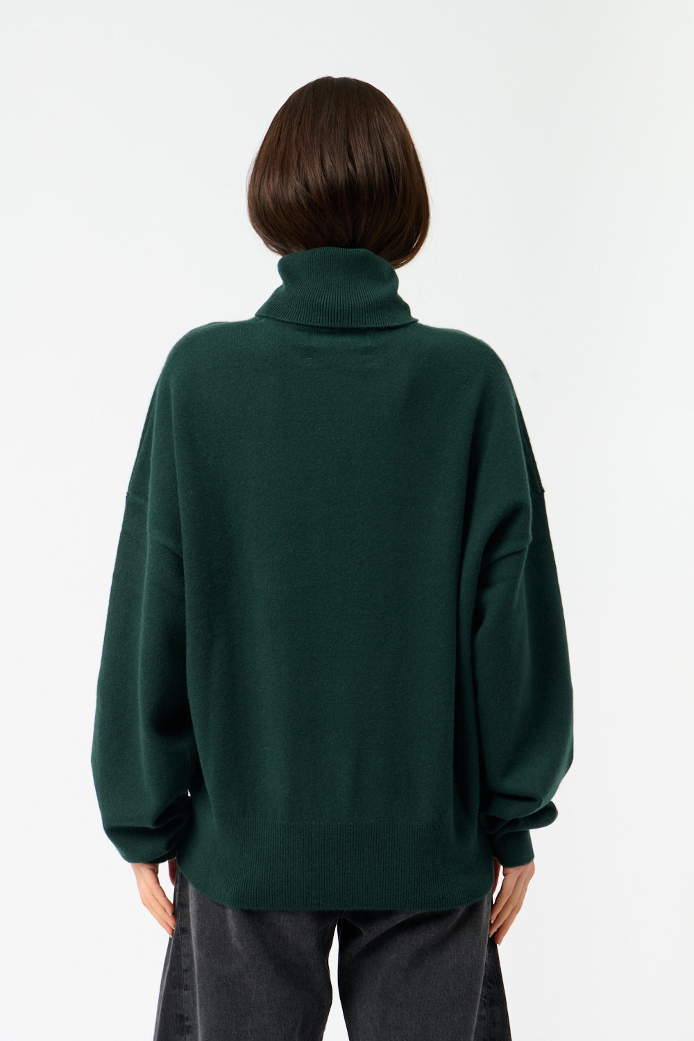 Extreme Cashmere Green Jill Turtleneck Cashmere Sweater