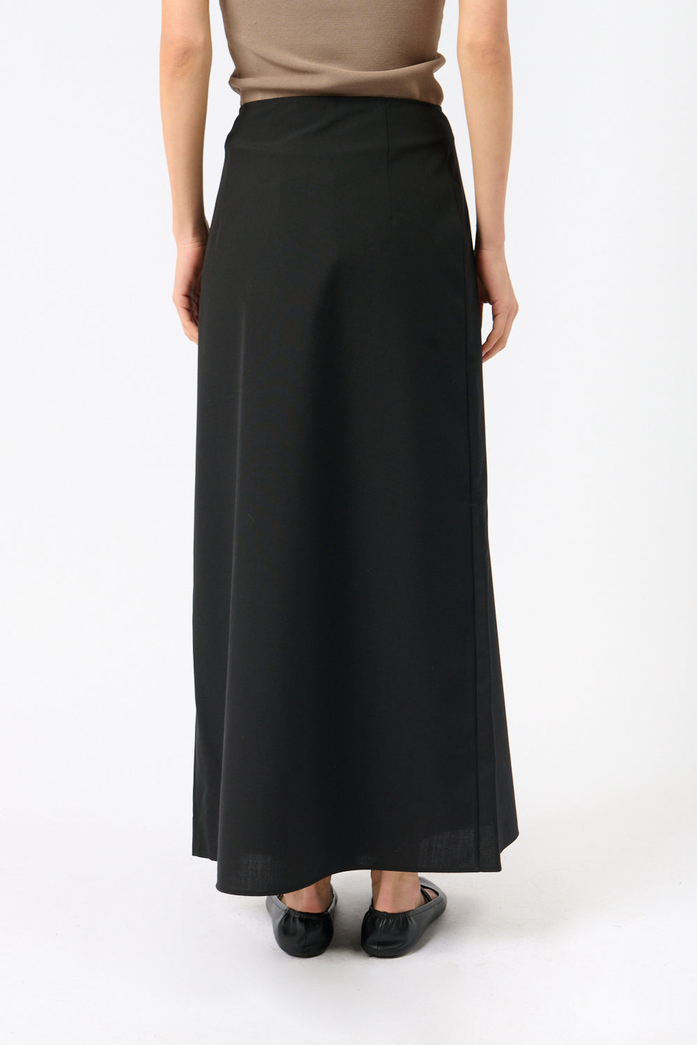 Róhe Folded Wool Skirt - Bessette