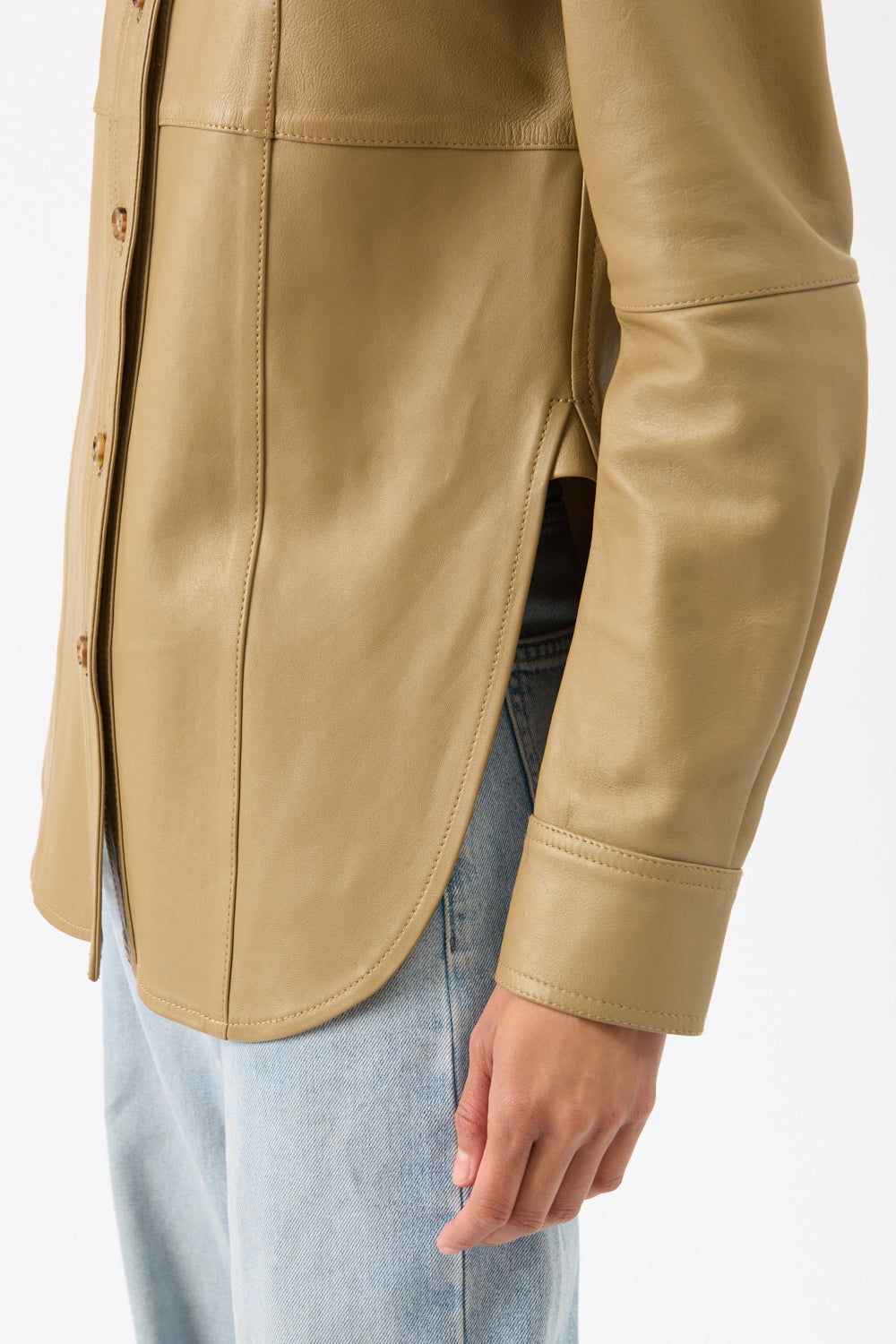Toteme Slim Leather Shirt
