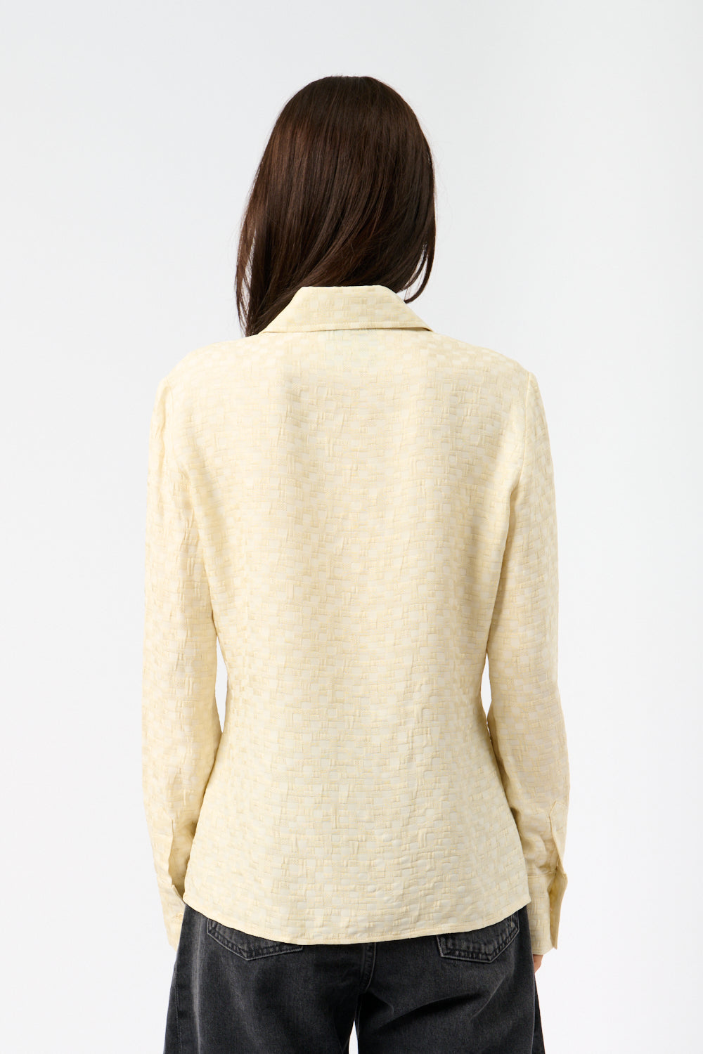 Róhe Patchwork Jacquard Fitted Shirt - Bessette
