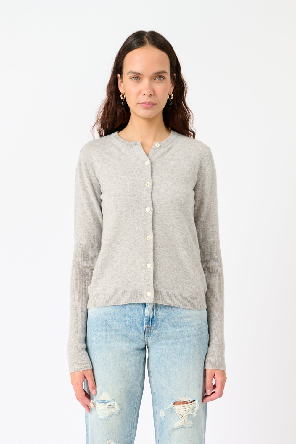 Cashmere Rib Knit Cardigan
