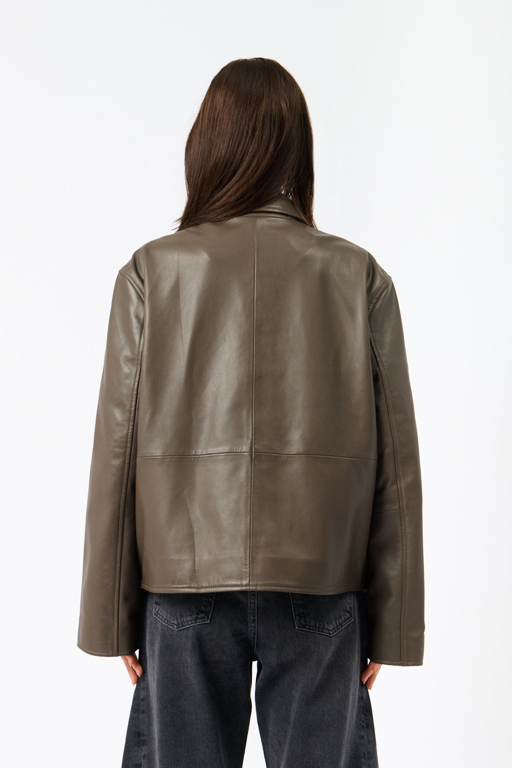 Róhe Patch Pocket Leather Jacket - Bessette