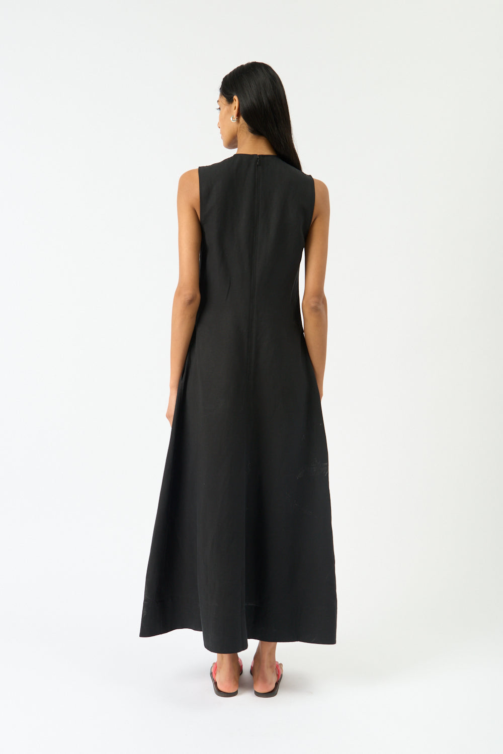 Toteme Black Fluid V-Neck Dress