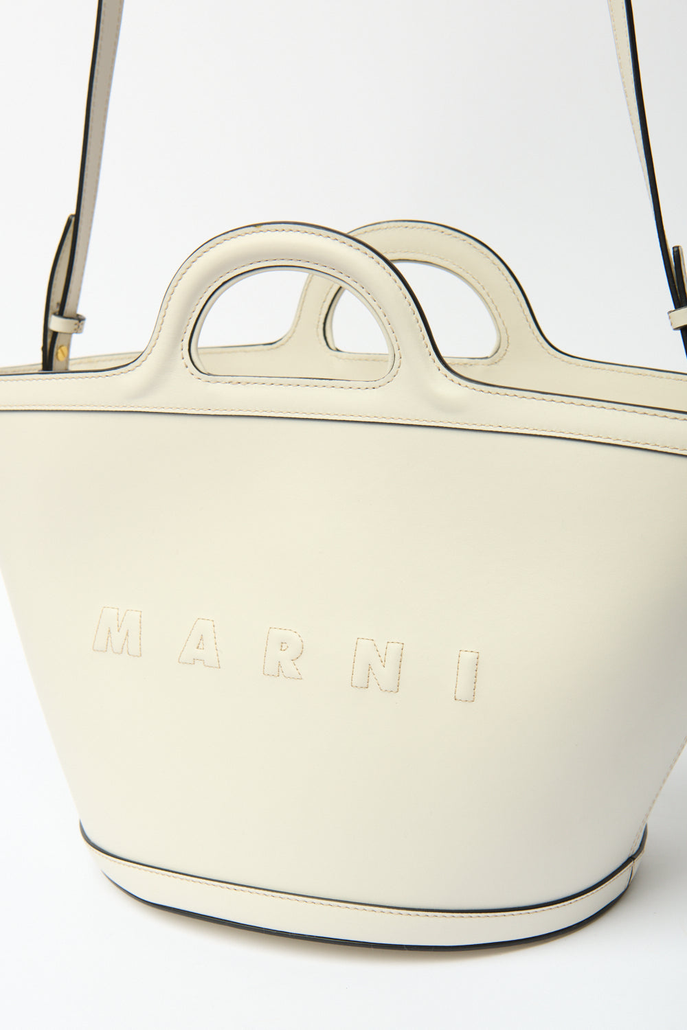 Marni Tropicalia Ivory Small Leather Tote - Bessette