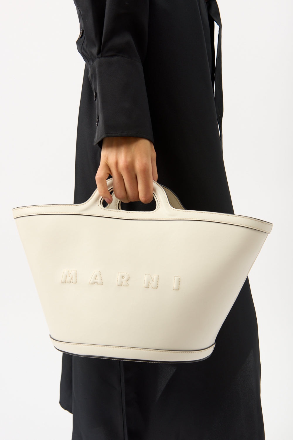 Marni Tropicalia Ivory Small Leather Tote - Bessette