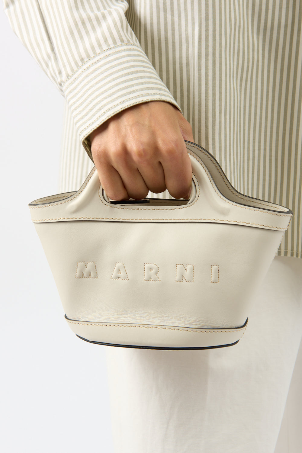 Marni White Micro Tropicalia Tote
