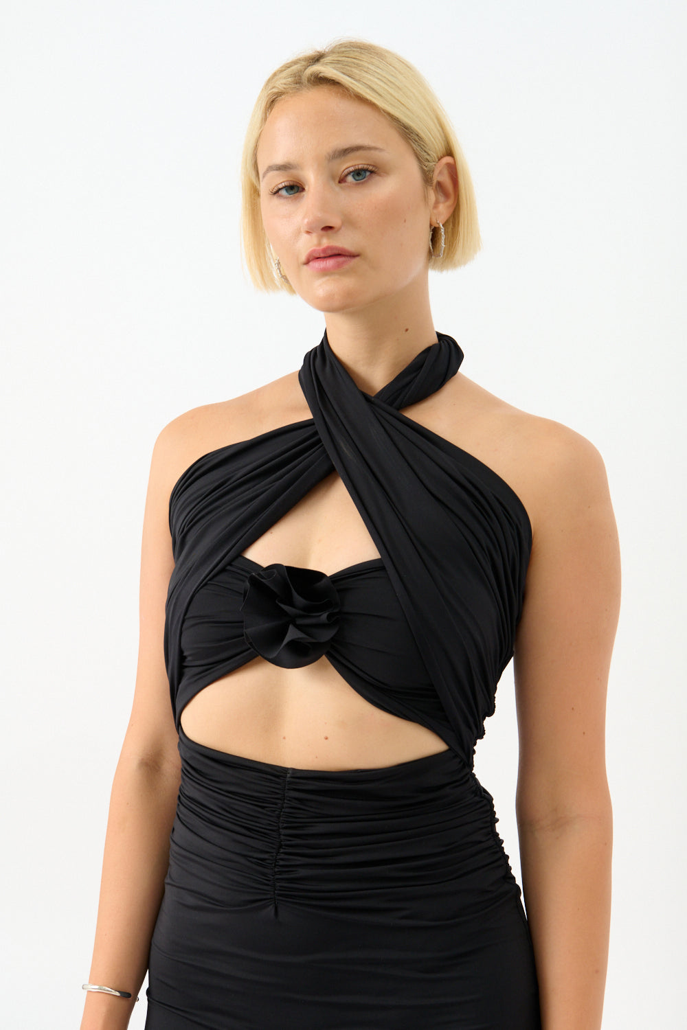 Maygel Coronel Mullet Dress Black